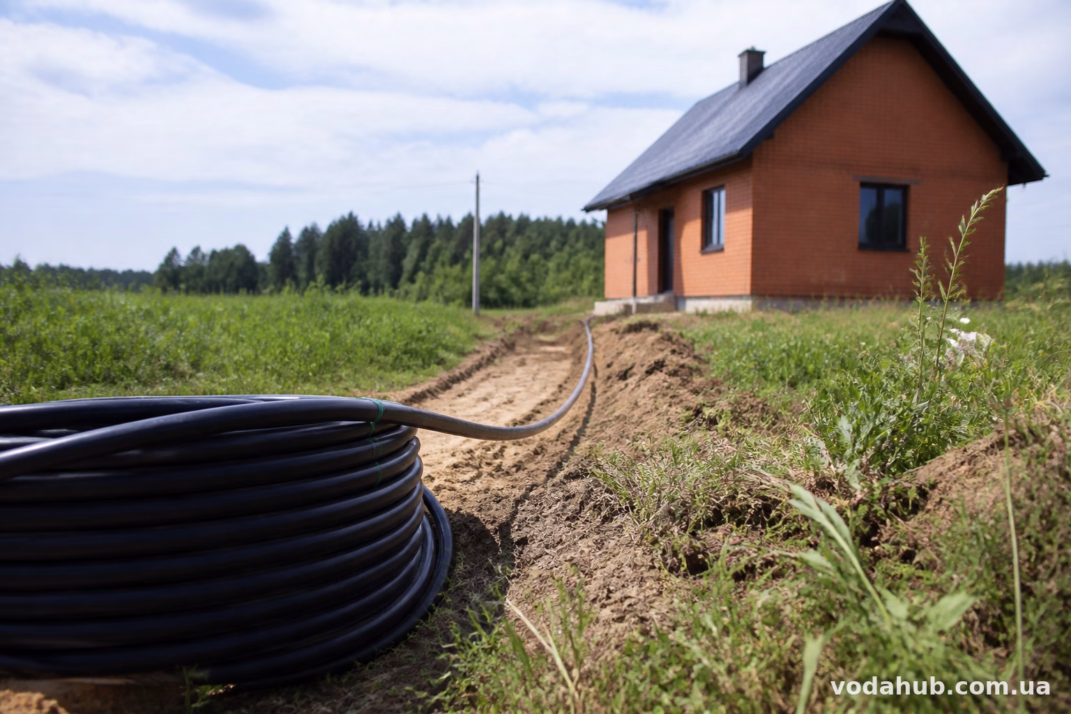 Скільки метрів труби потрібно для водопроводу від свердловини до будинку